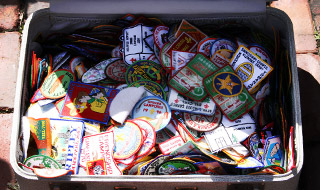 Suitcase full of patches
