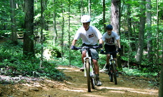 Mountain Biking on the trails at the Summit