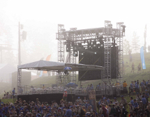 Tuesday morning jamboree stadium show in the fog