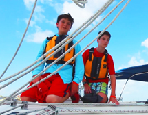 Sea Scouts at work during a Sea Scout Base-Galveston adventure