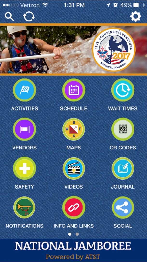 App menu screenshot