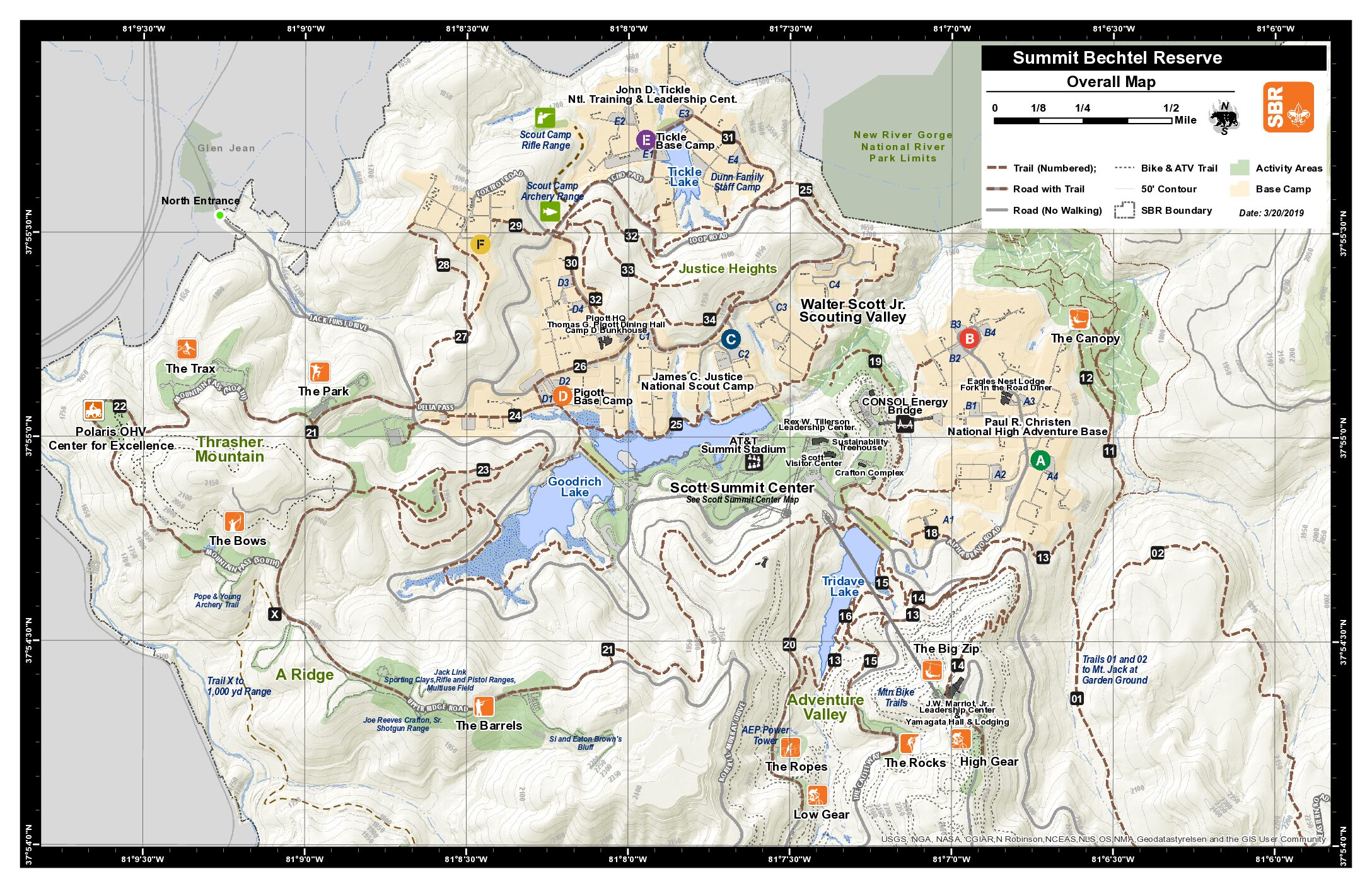 SBR Map - The Summit Bechtel Reserve