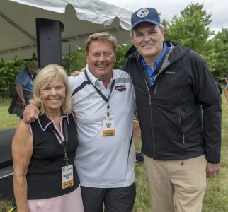 Summit Bechtel Reserve Philanthropists Mary Jo and Jack Link, left, and Joe Crafton