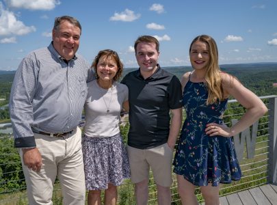 Todd, Susan, Matthew, and Hilary Johnson at WP Point