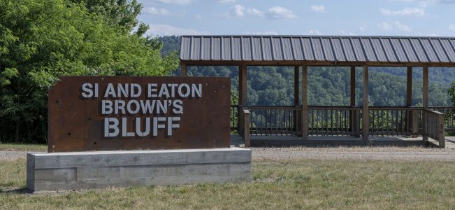 Si and Eaton Brown's Bluff, with Eaton Brown's Five-Stands in the background