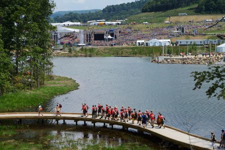 Scouts on the boardwalk at The Summit