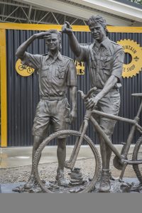 The bronze of Sam and Jared Harvey