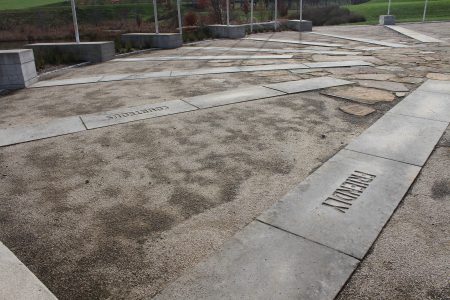 The 12 points of the Scout Law come to life at Norman R. Augustine Twelve Points Ceremonial Plaza, the main flag plaza for the Summit Bechtel Reserve.