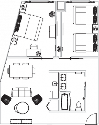 Yamagata Lodging 2-Bedroom Suite Layout