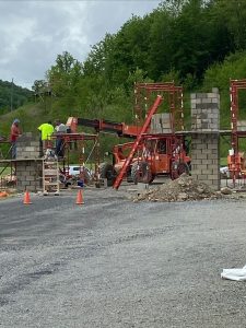 Construction of Lonnie Poole Gateway was well under way in May 2020.