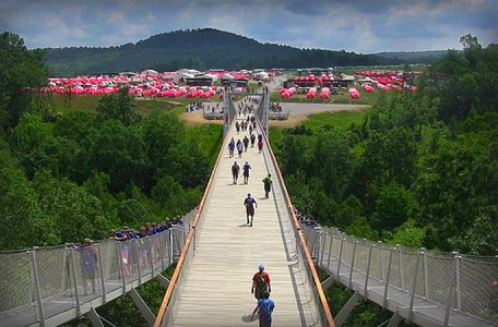 The Consol Energy Bridge crosses from Action Point to Basecamp B